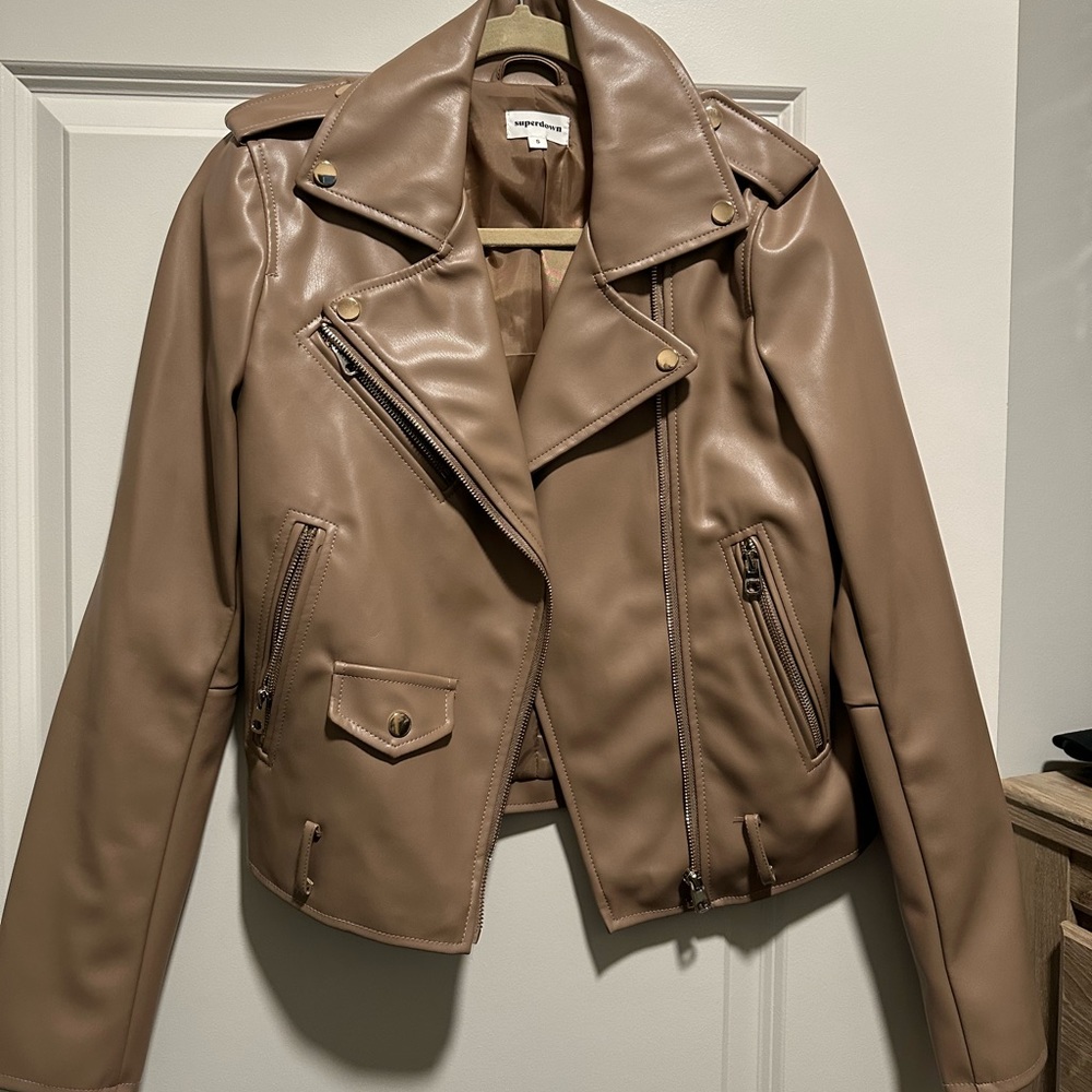 Superdown Brown Leather jacket